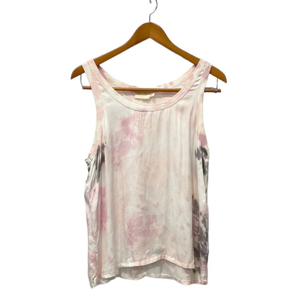 Nation LTD JoJo Scoop Neck Tank - Pink Tie Dye Women’s Sz Med 100% Viscose